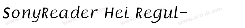 SonyReader Hei Regul字体转换